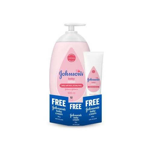 JOHNSONS BABY LOTION 500ml+50ml FREE